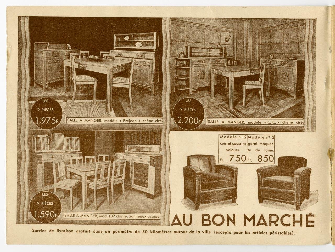 vonnis Ten einde raad Alert Productcatalogus voor meubelen te koop bij Au Bon Marché | Industriemuseum