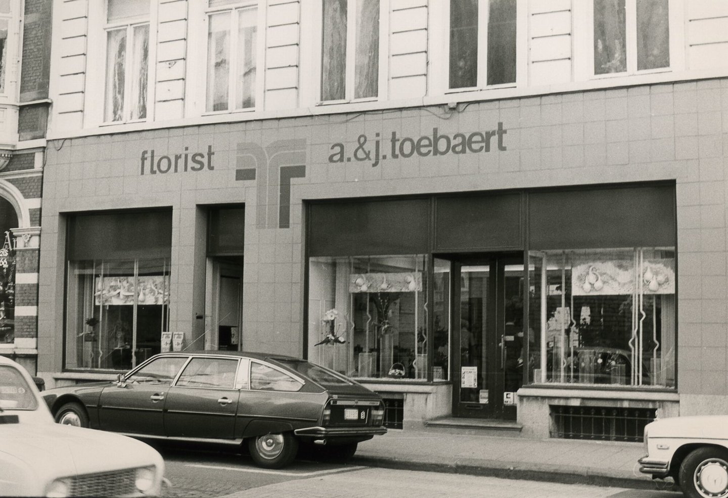 Etalage van bloemenwinkel Toebaert in Gent