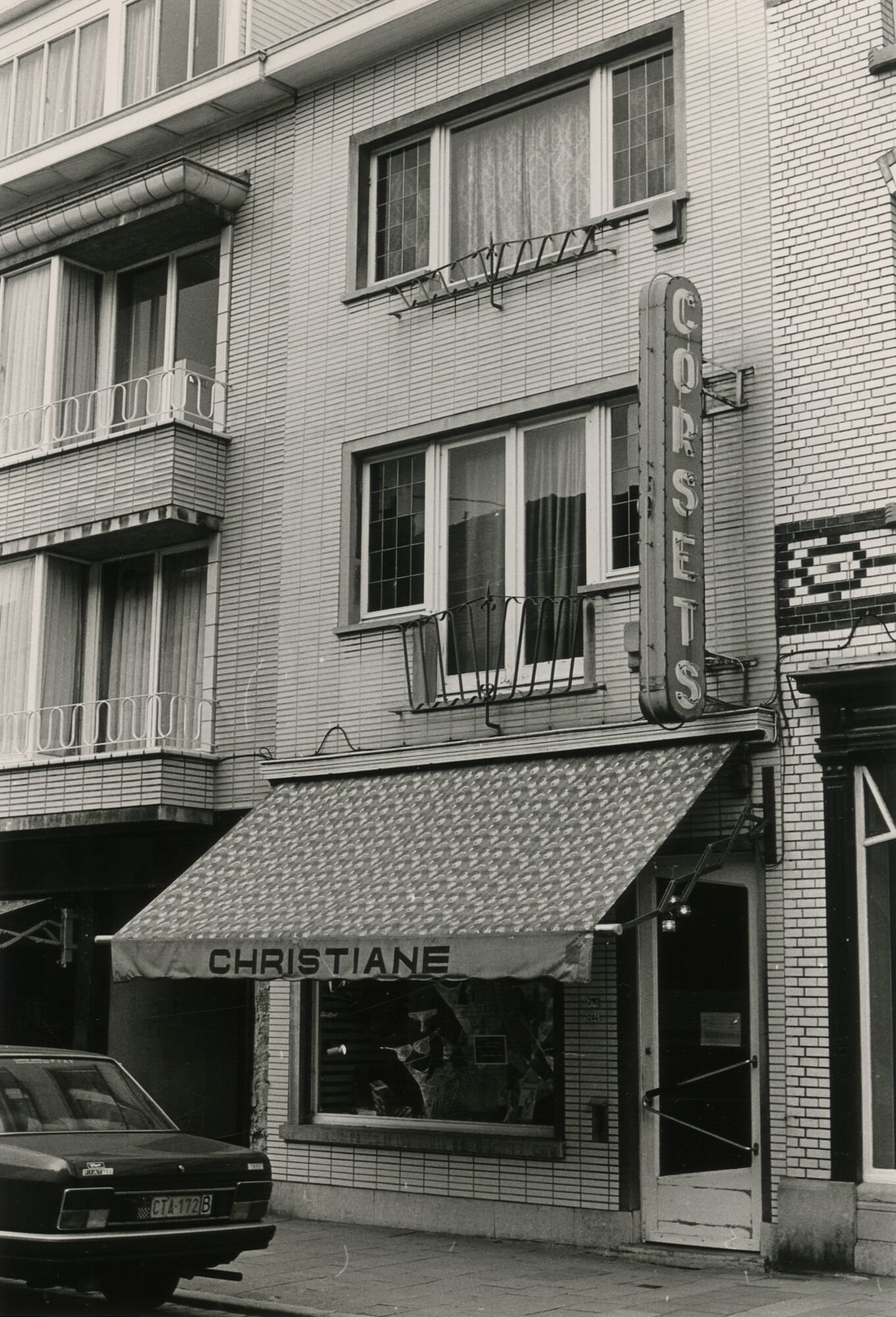 Etalage van lingeriewinkel Christiane in Gent