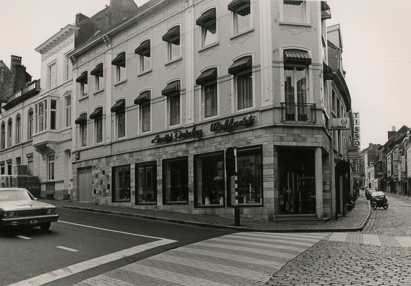 Etalage van bloemenwinkel Wolfaert in Gent