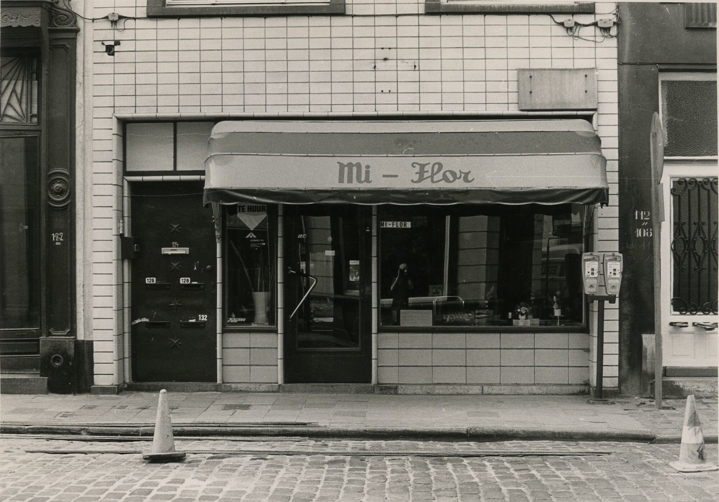 Etalage van bloemenwinkel Mi-Flor in Gent