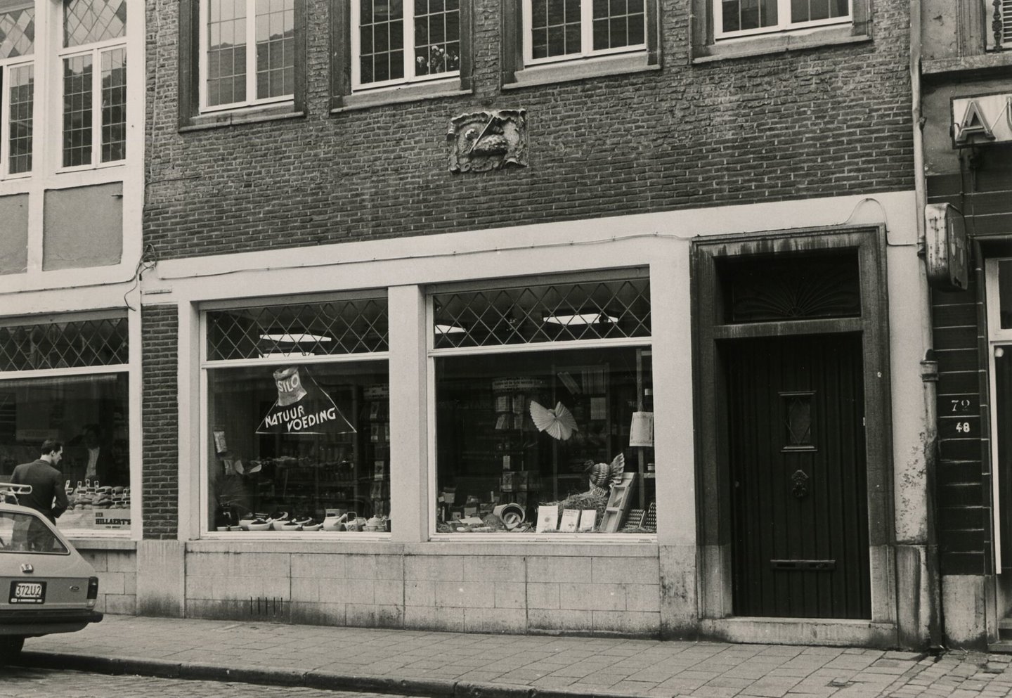 Etalage van een natuurvoedingswinkel in Gent