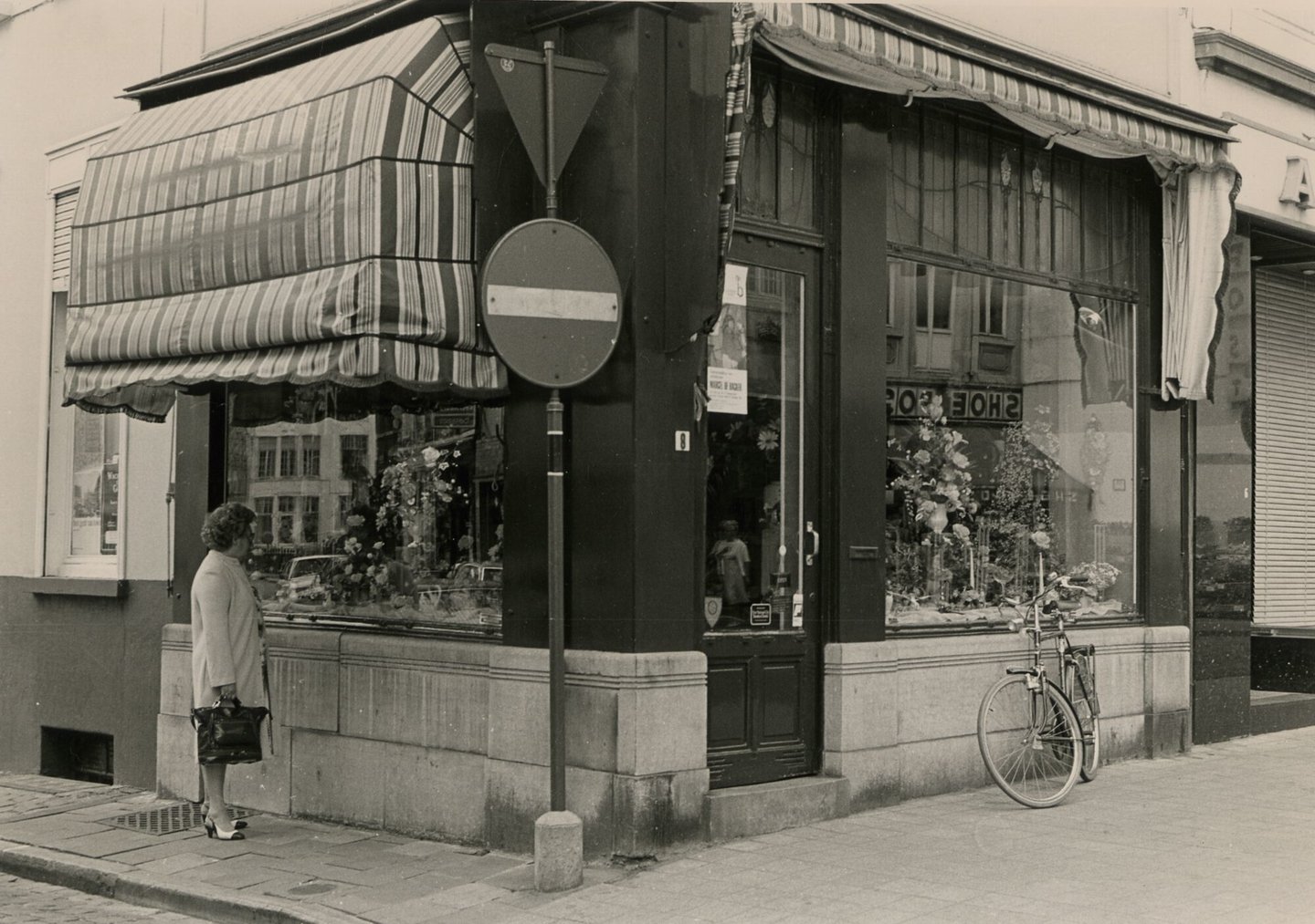 Etalage van een bloemenwinkel in Gent