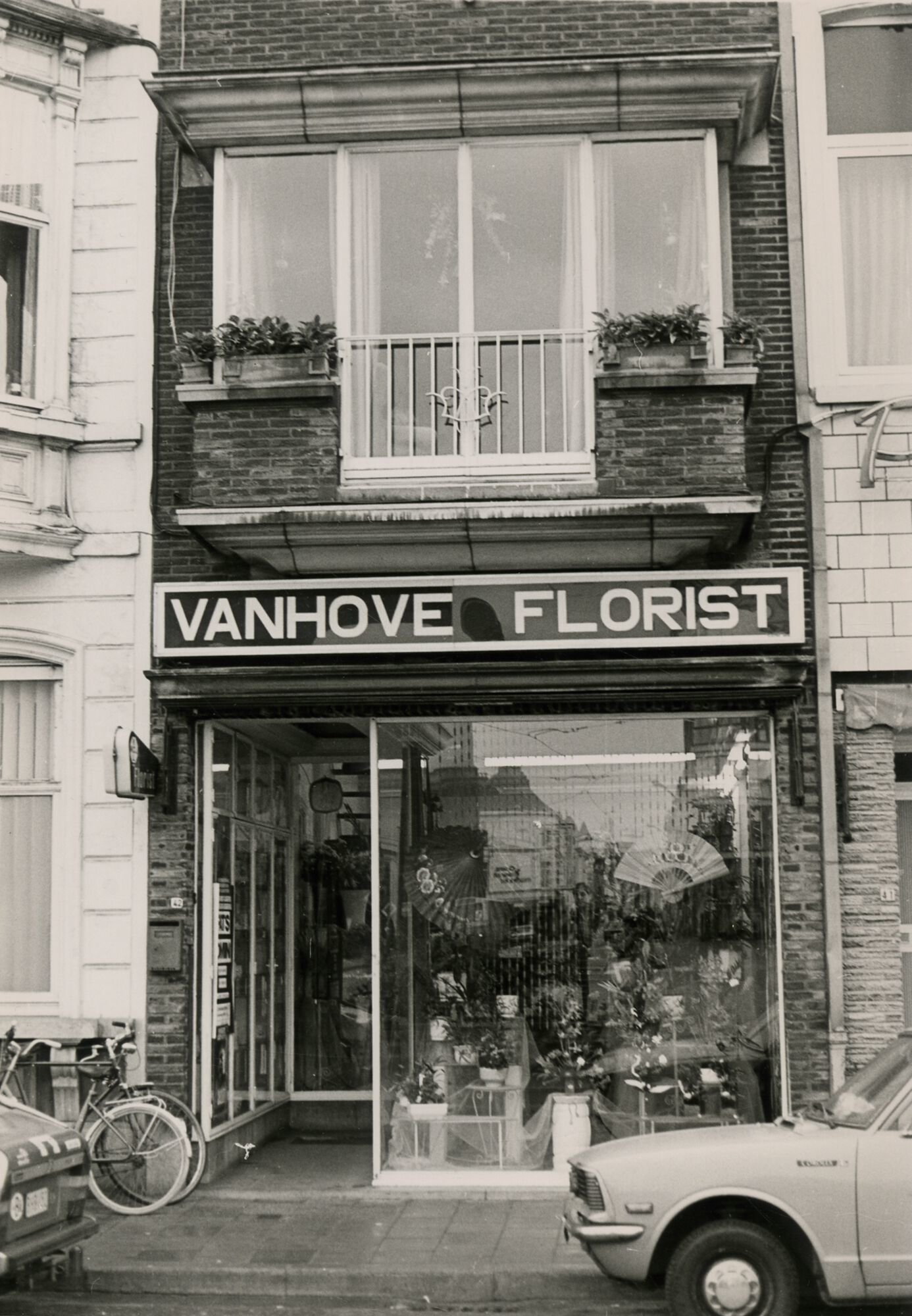 Etalage van bloemenwinkel Vanhove Gent