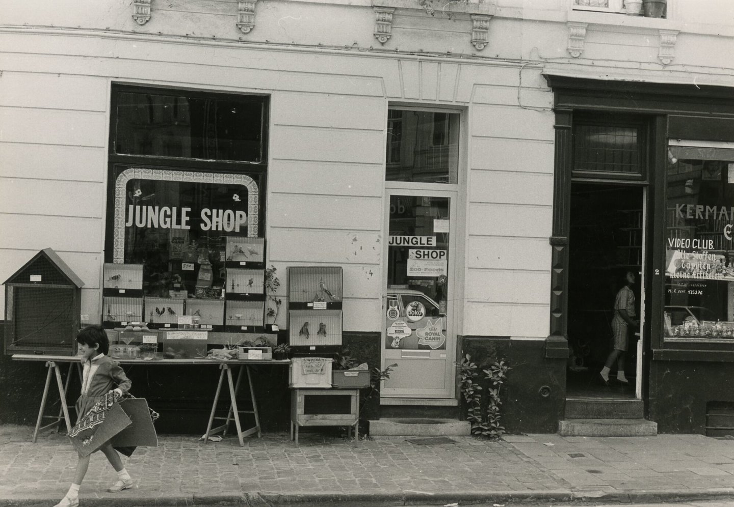 Etalage van dierenwinkel Jungle Shop in Gent