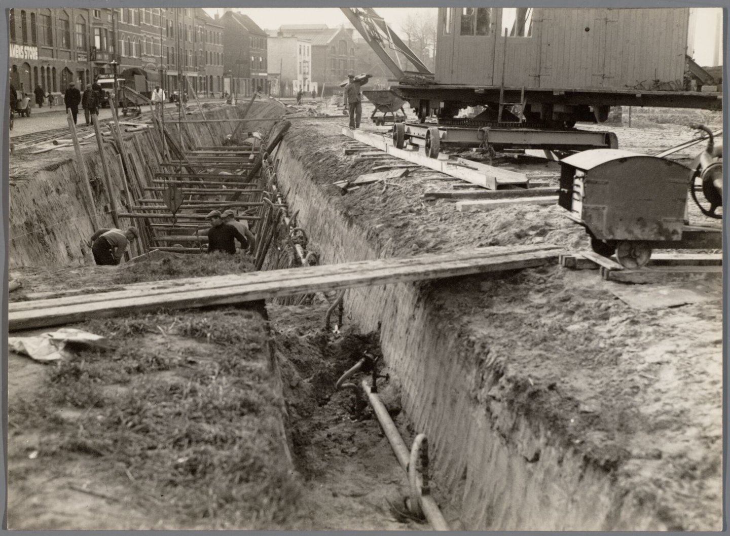 Bouw van riolering in Gent