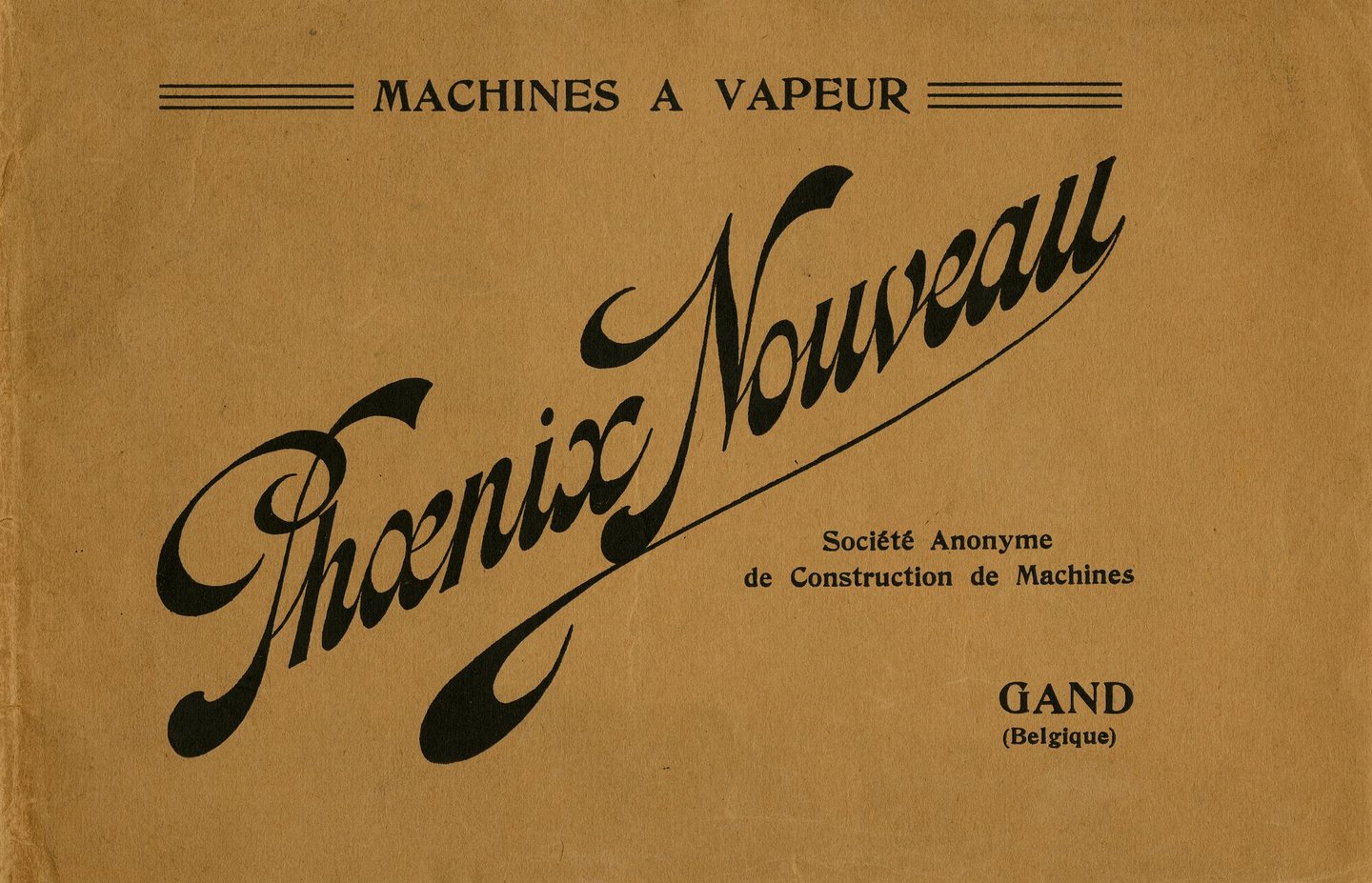 Brochure met bedrijfsinformatie van machinebouwer Phoenix Nouveau in Gent