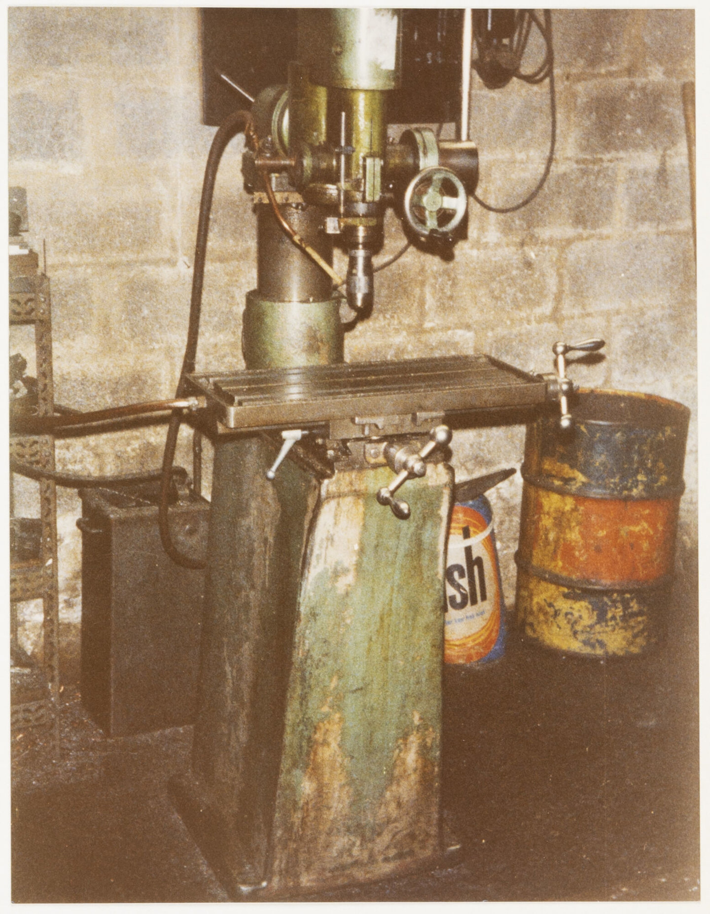 Kolomboormachine in machinewerkplaats van Lentz in Gent