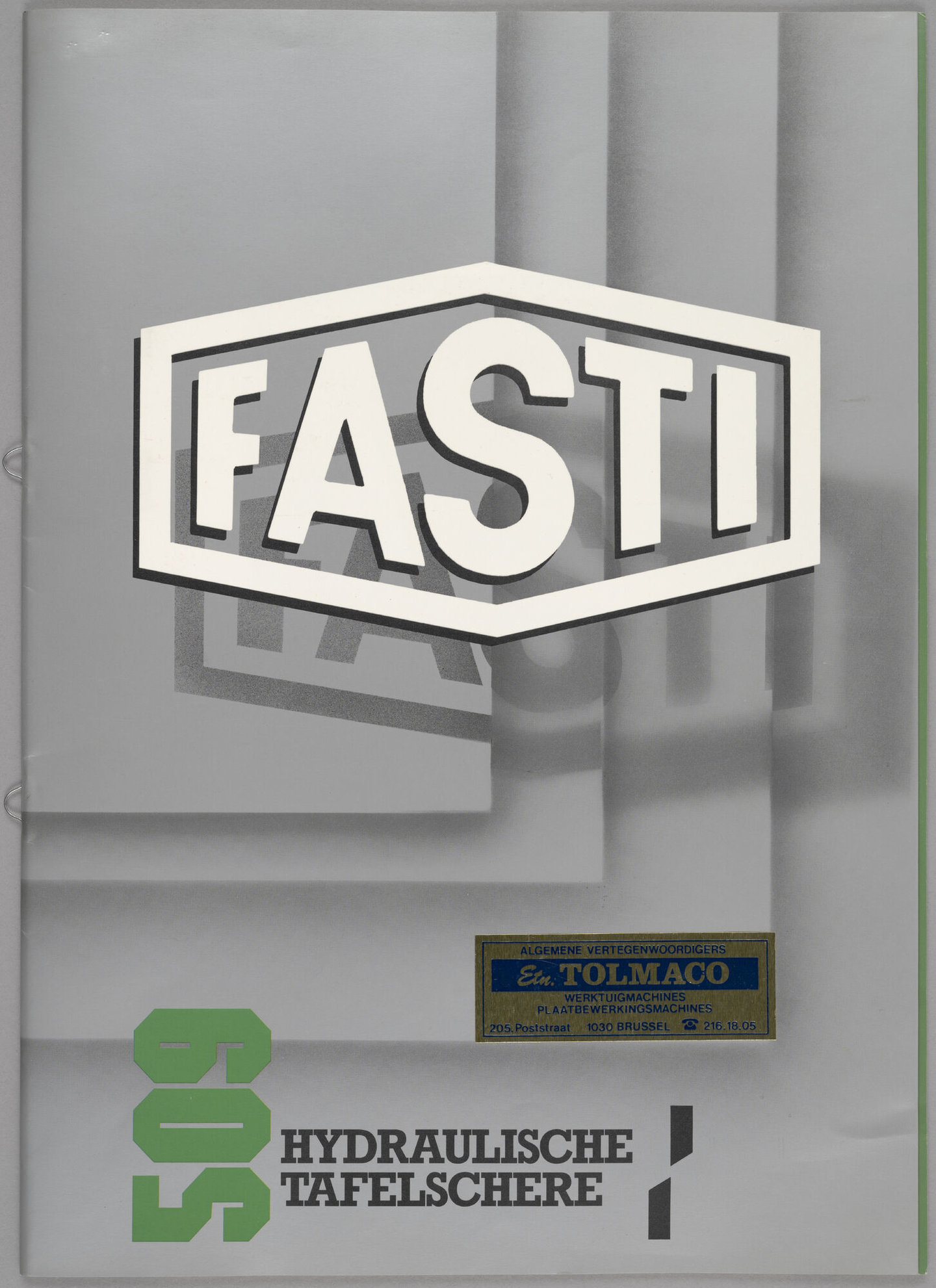 Productbrochure met hydraulische guillotinescharen van het merk Fasti