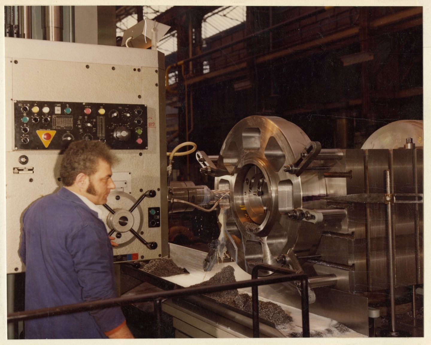 Kotterbank in machinewerkplaats van machinebouwer ACEC in Gent