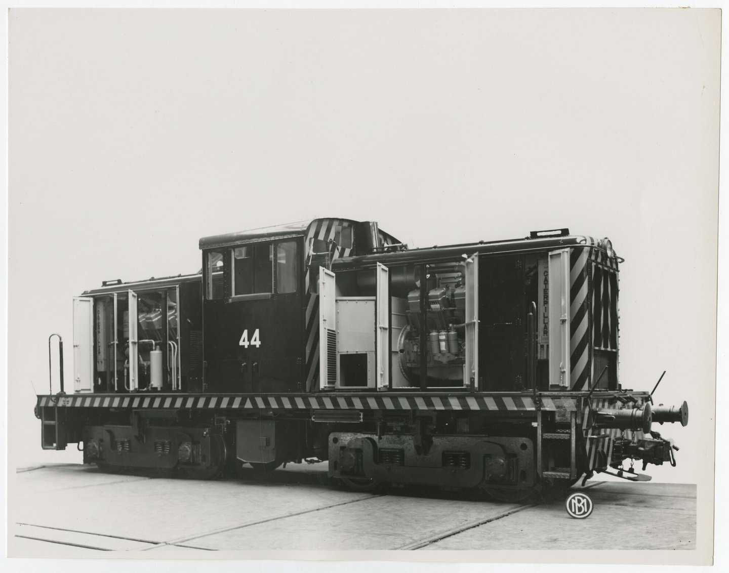 Publicatiebeeld van een dieselelektrische locomotief geproduceerd door Baume & Marpent