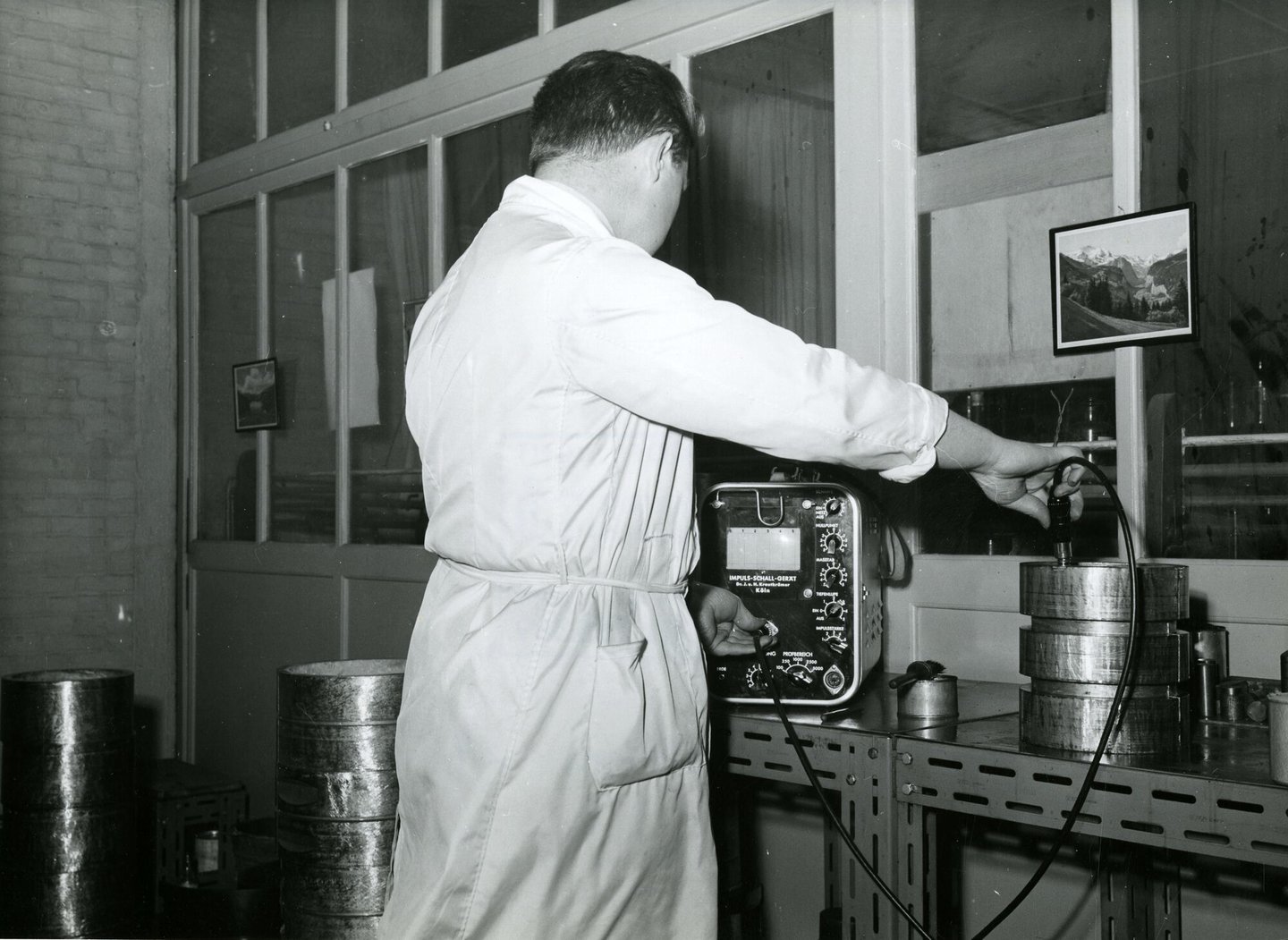 Metallurgisch laboratorium van machinebouwer SEM-Carels in Gent