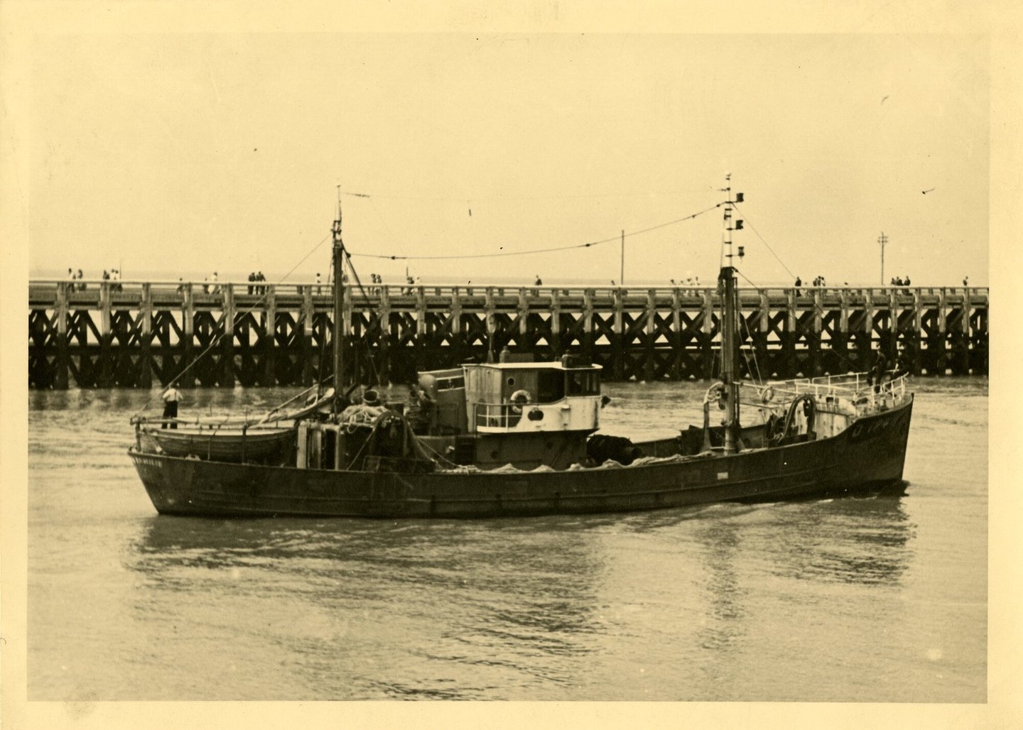 Vissersboot O.124 Heilige Familie tijdens de vaart