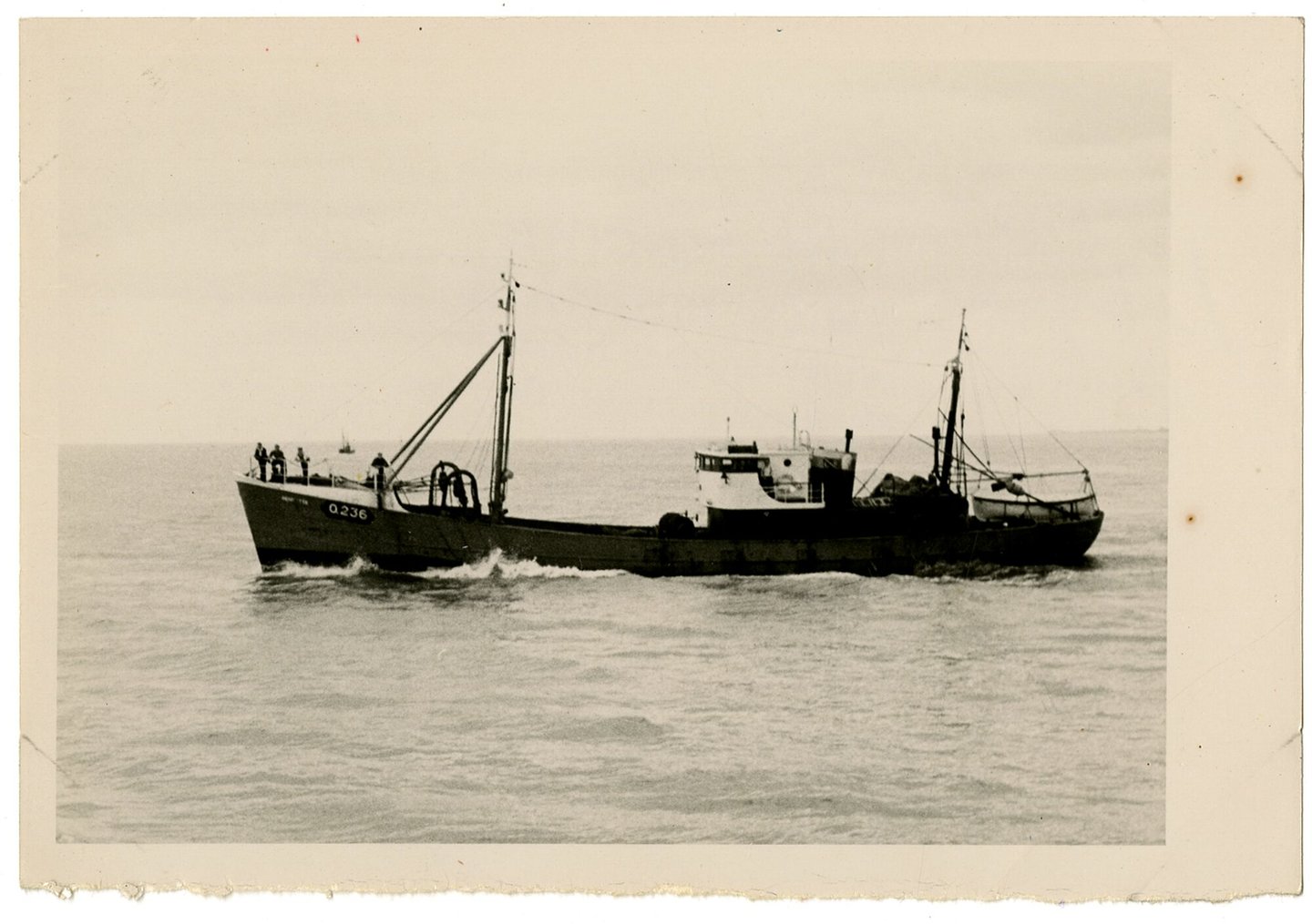 Vissersboot O.236 Henriette tijdens de vaart