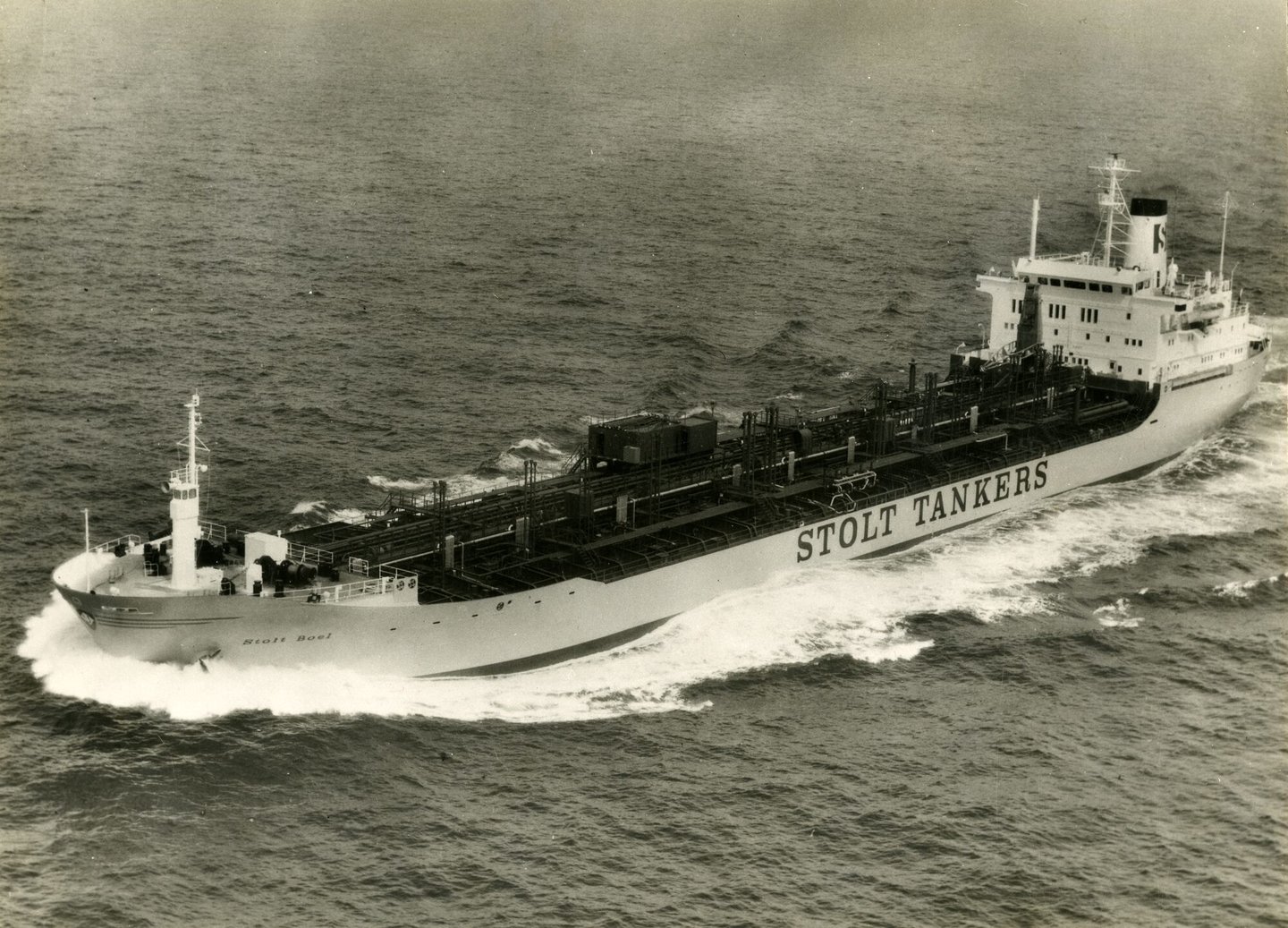 Vrachtschip Stolt Boel tijdens de vaart