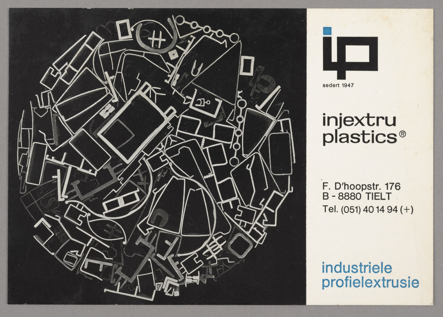 Postkaart van de firma Injextru Plastics