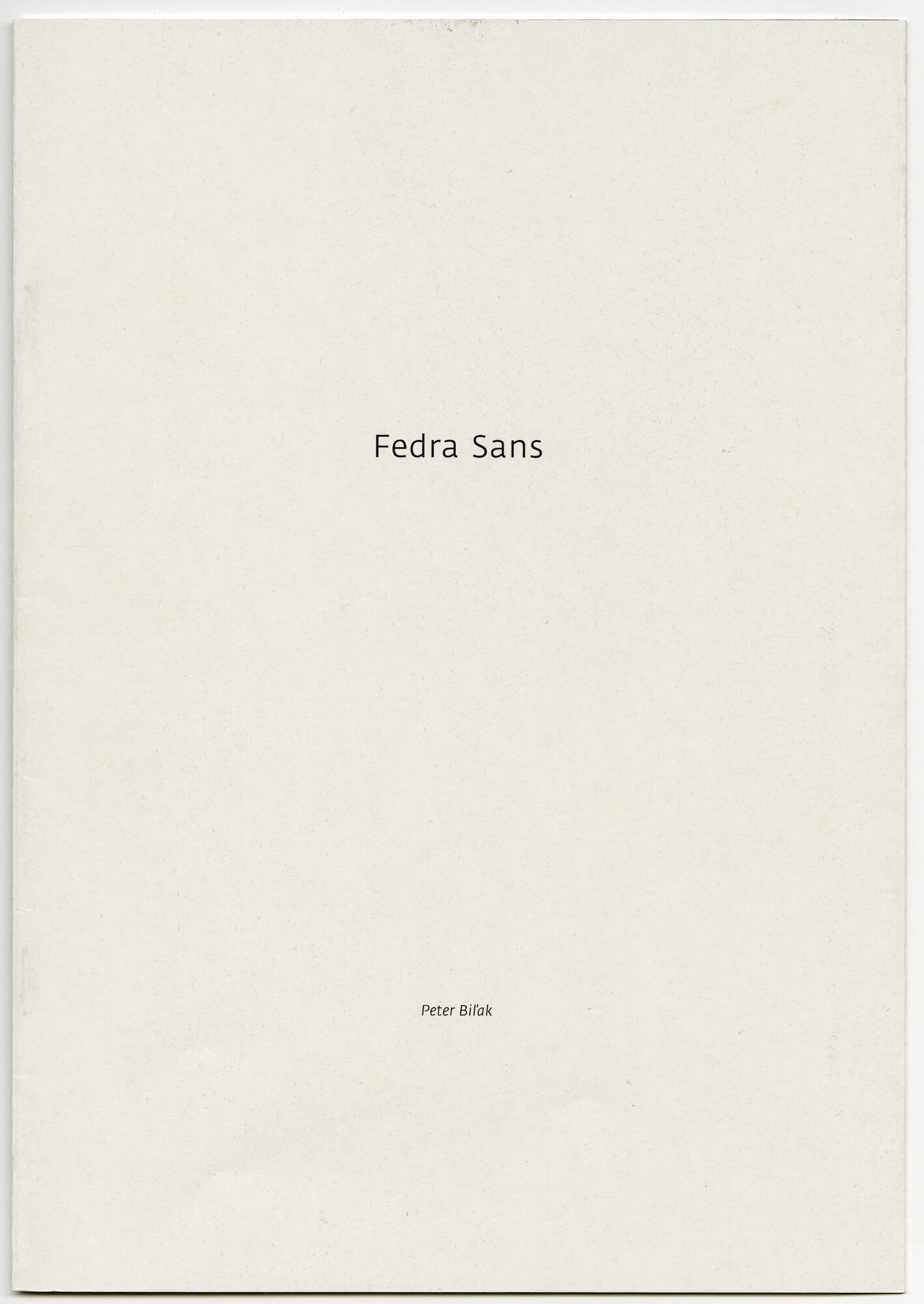 Letterproef met het lettertype Fedra Sans